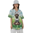 thumbnail image 4 of Happy Easter Hello Spring Wirehaired Pointing Griffon Playing Football Hawaiian Shirt Breathable Summer Unisex Merch Dog Lover - 13003, 4 of 6