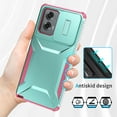 thumbnail image 6 of for Moto G Play 4G (2024) Case with Built-in Camera Lens Slide Cover, Heavy-Duty Shockproof Rugged Case Heavy Duty Bumper Shockproof Phone Cover for Moto G Play 4G (2024),Green, 6 of 7