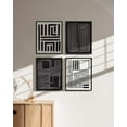 thumbnail image 3 of HAUS AND HUES Geometric Wall Art - Set of 4 Black and White Posters For Room Aesthetic, Modern Abstract Wall Art, Minimalist Art Wall Decor, Large Black and White Wall Art, (8x10, Unframed), 3 of 5