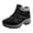 Black, variant on Winter Hiking Boots for Women Suede Hook and Loop Platform Snow Booties Trendy Furry Lined Anti Slip Sneakers