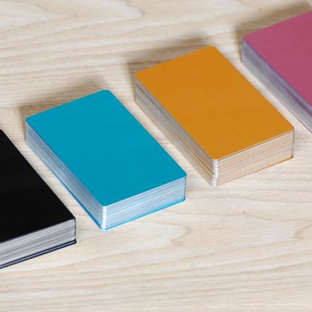 100 pcs Blank Aluminium Metal Cards Sublimation Dye Business 86*54mm Marks