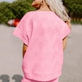 thumbnail image 3 of European And Autumn New Loose Solid Color Casual Suit Textured Drawstring Sports Two Piece Suit For Women Ski Pants Bibs Wedding Guest Jumpsuit for Women Wedding Guest Dresses for Women Tuxedo Pant, 3 of 6