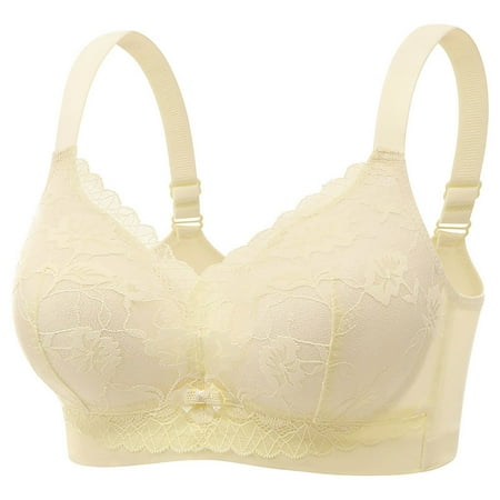Jalioing Women s Lace Bralettes Adjustable Full Coverage Support Bra Push Up Breathable T Shirt Everyday Bra