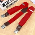 thumbnail image 5 of Buyless Fashion 2 Pack Suspenders for Men - 48" Elastic Adjustable Straps 1 1/4" - Y Shape - 5123-2-Red, 5 of 7