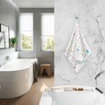 thumbnail image 2 of Yayeee 2 Pack Hand Towels for Bathroom 100% Cotton 16" x 28" Soft Absorbent Kitchen Towel, White Retro Pattern, 2 of 7
