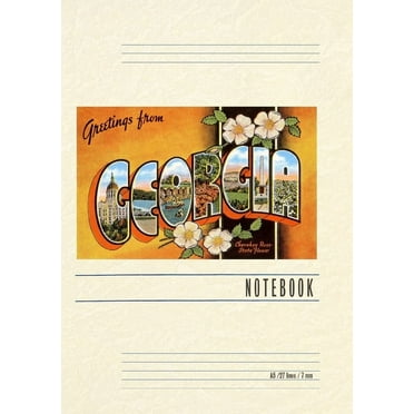 Vintage Lined Notebook Greetings from Georgia (Paperback)