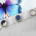 thumbnail image 4 of Manfei Blue Butterfly Print Curtains Pack of 2 (42x84 Each), Romantic Floral Flower Curtains Blackout, Cartoon Dreamy Animal Bedroom Curtains, Curtains Blackout Room Decor, 4 of 6