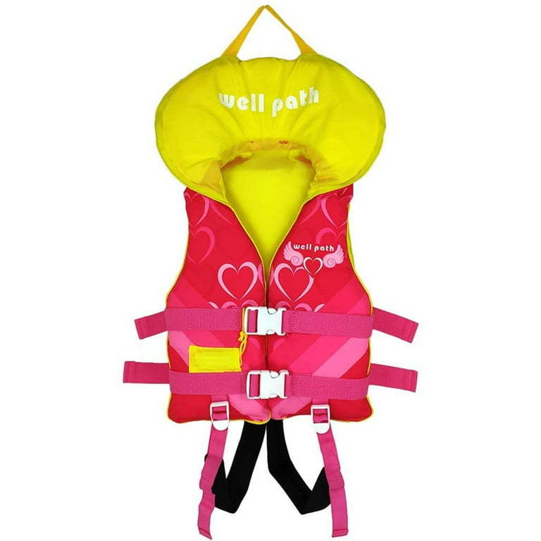 Gogokids Kids Swim Jacket Life Vest Toddler Float Swimsuit with Adjustable Safety Straps Swimming Training Buoyancy Aid Swimwear Purple S, 2-3 Years