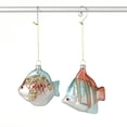 thumbnail image 4 of 3.5"H & 5"H Sullivans Iridescent Fish Christmas Ornament Duo Set of 2, Blue-Pink, 4 of 4