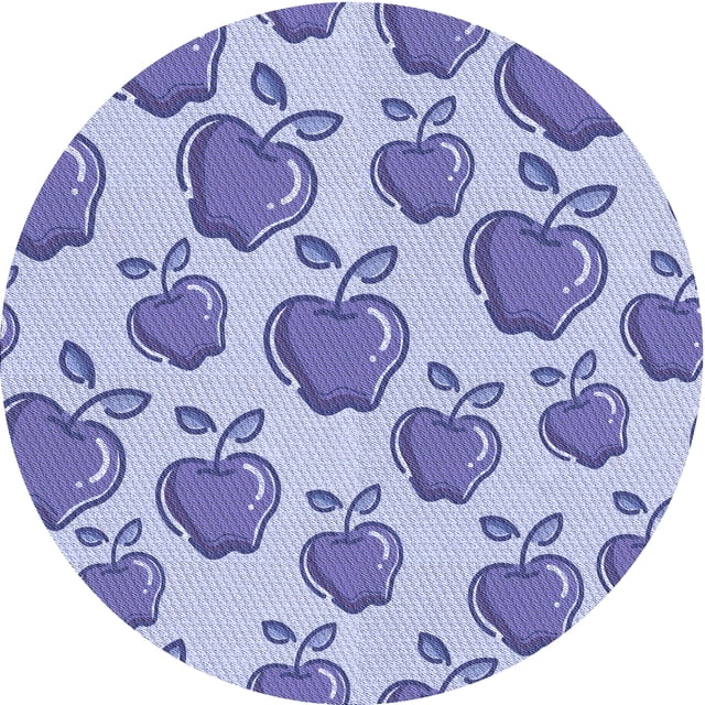 Ahgly Company Tapis Rond Lavable en Machine Intérieur Transitionnel Violet Pervenche, 4 Pieds Rond
