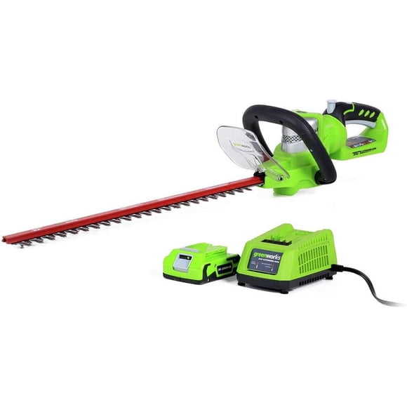 Greenworks 24V 22" Cordless Hedge Trimmer, 2.0Ah Battery and Charger Included