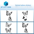 thumbnail image 2 of Pegatinas de tatuajes de mariposas a prueba de agua para manos y muñecas, tatuajes de larga duración semipermanentes con temática de medicina herbal para mujeres, 2 of 4