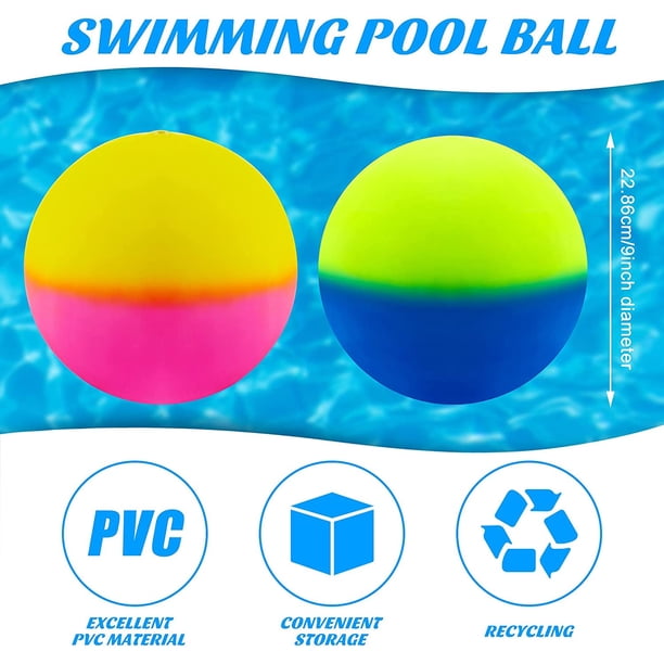 Balle de jeu de piscine de 22,9 cm avec adaptateur de tuyau, pour passage sous l'eau, dribble, plongée, jeu de piscine pour adolescents et adultes (style sirène Balle de jeu de piscine de 22,9 cm avec adaptateur de tuyau, pour passage sous l'eau, dribble, plongée, jeu de piscine pour adolescents et adultes (style sirène