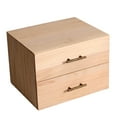 thumbnail image 1 of Caja de almacenamiento de aceites esenciales, soporte de madera para almacenamiento, 2 cajones, presentación para el hogar, organizador de aceites de, 1 of 8