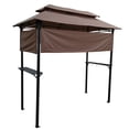 thumbnail image 3 of Summer 8x4 ft  Metal Gazebo with Soft Top Canopy - Light Brown, 3 of 10