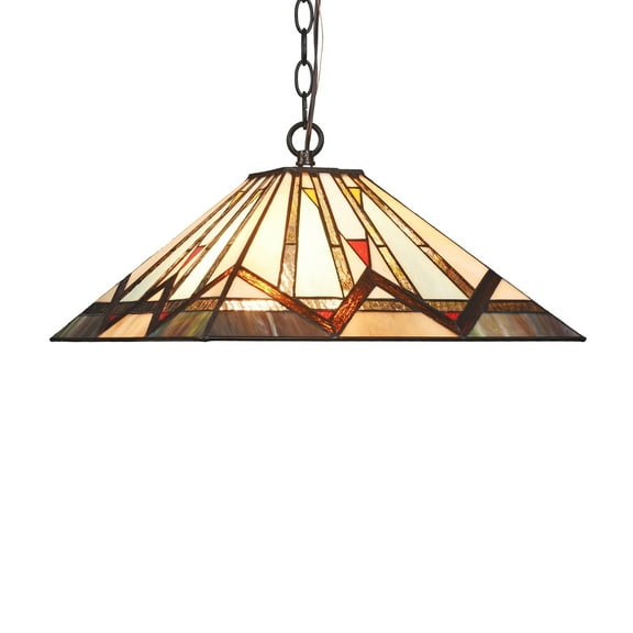 Copper Grove  Ozalj Tiffany-style 2-light Blackish Bronze Pendant