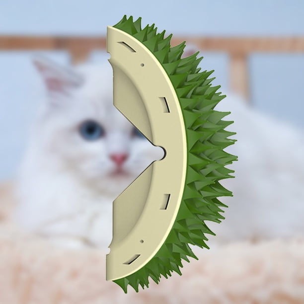 Juguetes Para Frotar Juguetes para frotar gatos con forma de Durian, cepillo para frotar la cara, suministros para mascotas (verde) Wdftyju Libre de BPA