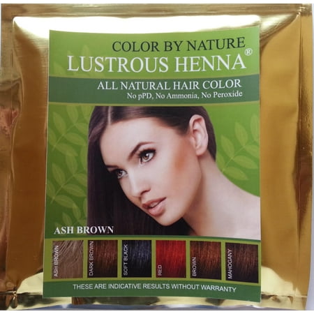 Lustrous Henna Ash Brown 100 Grams All Natural Hair Color