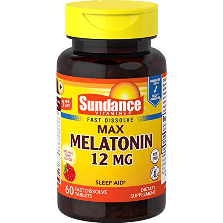 Sundance 12 Mg Melatonin Tablets, 60 Count, 3 Pack
