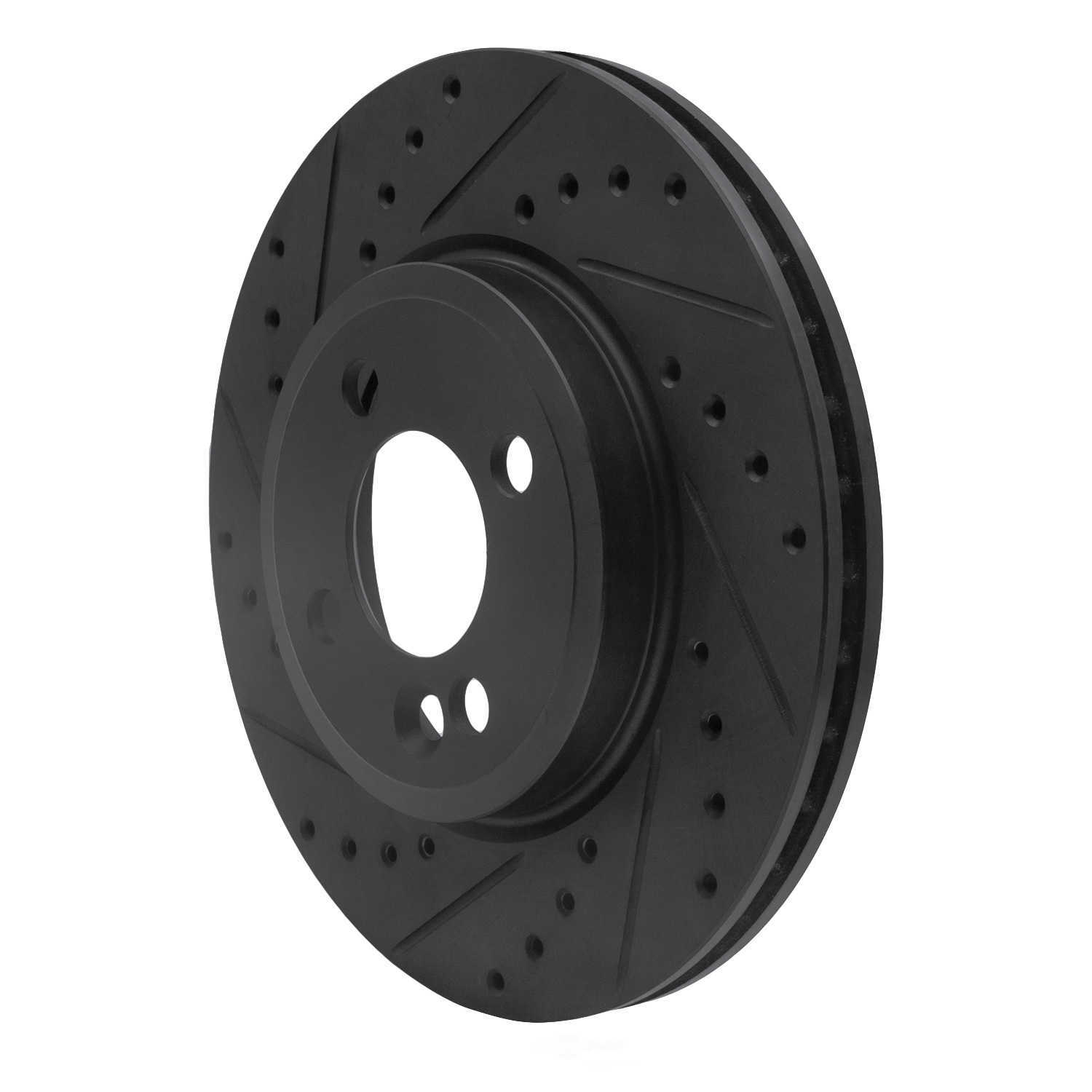 Dynamic Friction Company 633-32005L DFC Brake Rotor - Drilled And Slotted - Black
