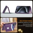 thumbnail image 7 of Allytechgroup Wallet Case for iPhone 13 with Credit Card Slot, Slim Fit PU Leather RFID Blocking Stand Phone Case Shockproof Protective Back Cover for iPhone 13 Women Men, Purple, 7 of 7