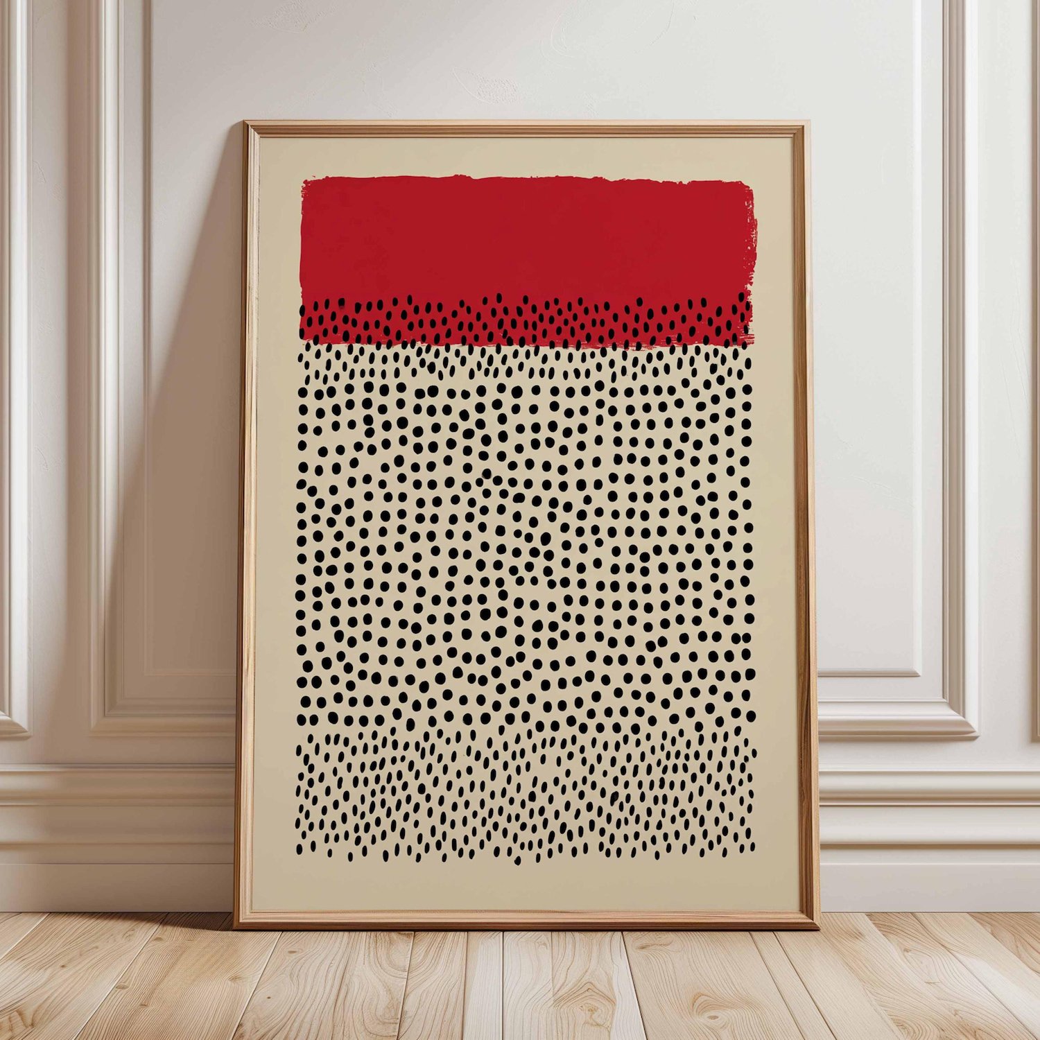 Red and Black Dot Poster Minimalist Scandinavian Decor Minimalist Home Decor Modern Artwork Living Room Bedroom Accent