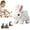 White, variant on Bunby - My Realistic Bunny Toy, Realistic Bunny Toy, Bunbi Realistic Bunny, Realistic Bunny That Moves, Bunny Realistic Bunny Toy, Handmade Interactive Bunny (White)