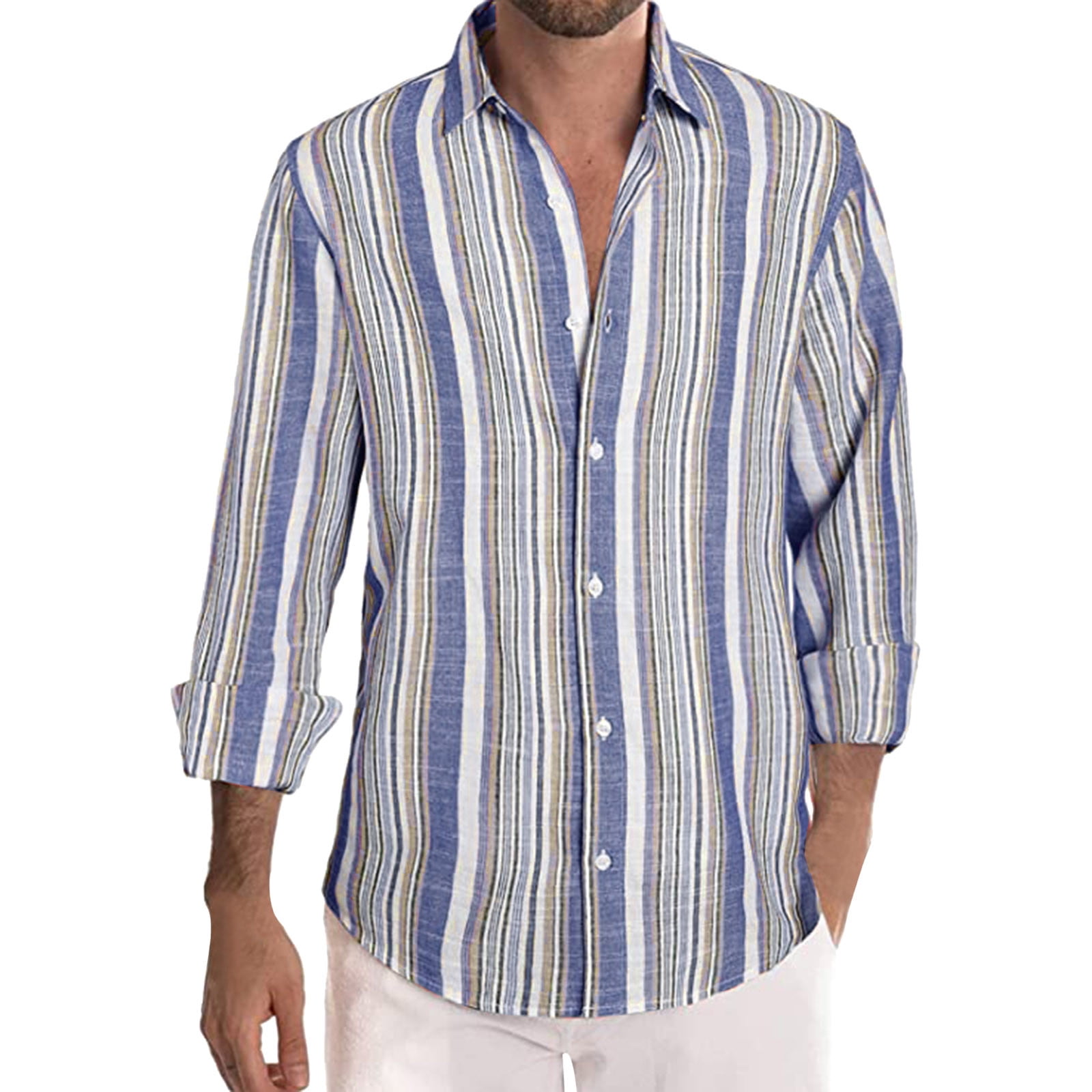 Chemise Homme à Manches Longues SLVDR - Vichy Bleu Clair, 100% Coton, Style Western