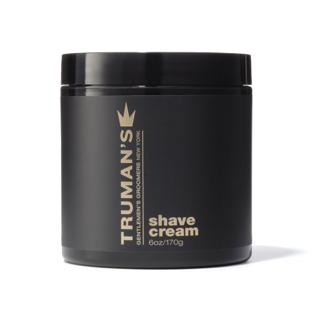 Truman's Gentlemen's Groomers - Crema de afeitar para hombres - Afeitado definitivo y suave - Elimina los brotes de poros obstruidos por quemaduras de afeitar - Aceites de coco y eucalipto 6 oz