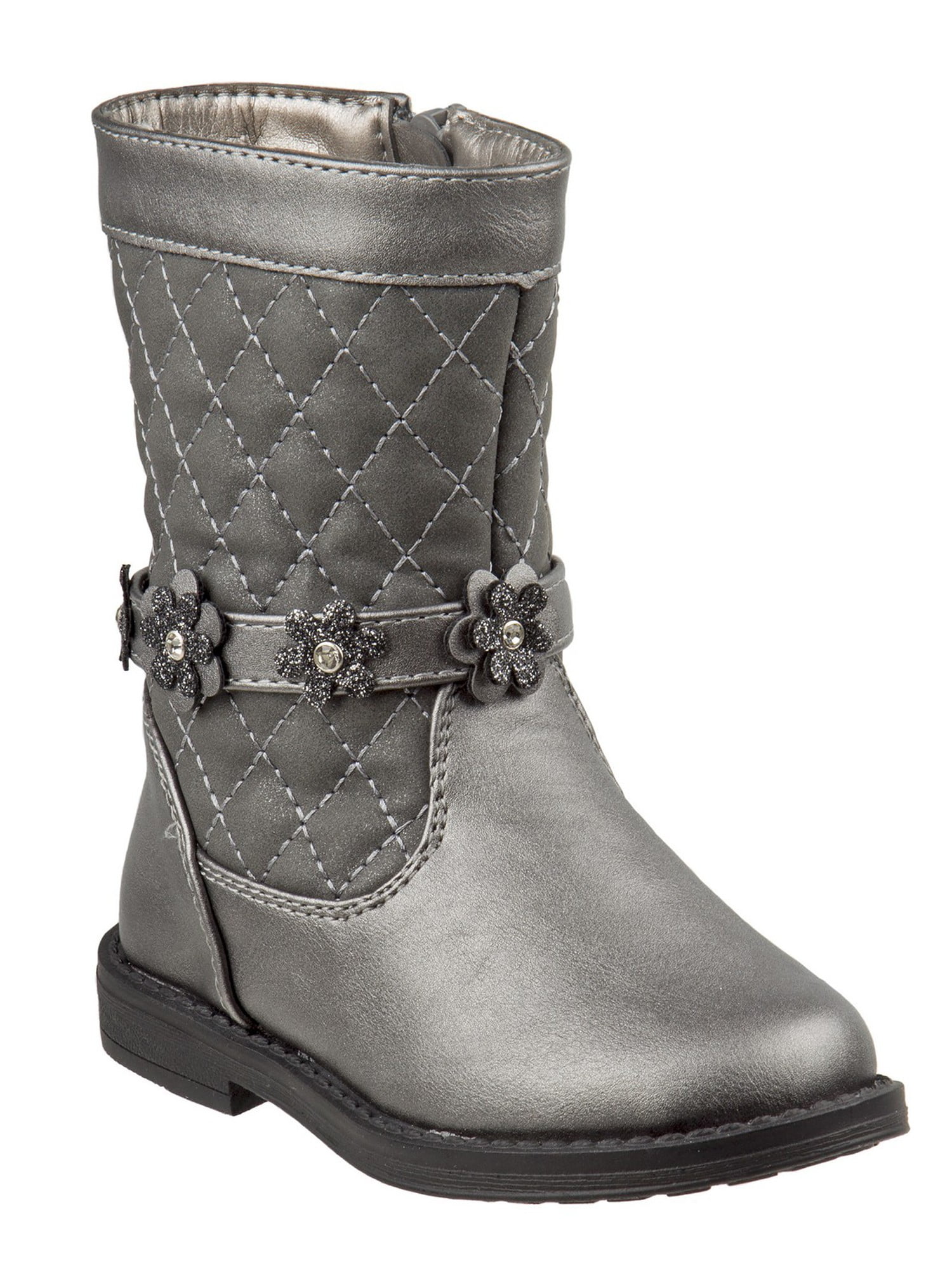 little girls silver boots