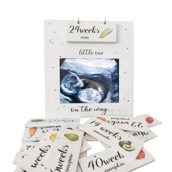Ultrasound Picture Frame Baby Milestone Pregnancy Gift for Expecting Moms
