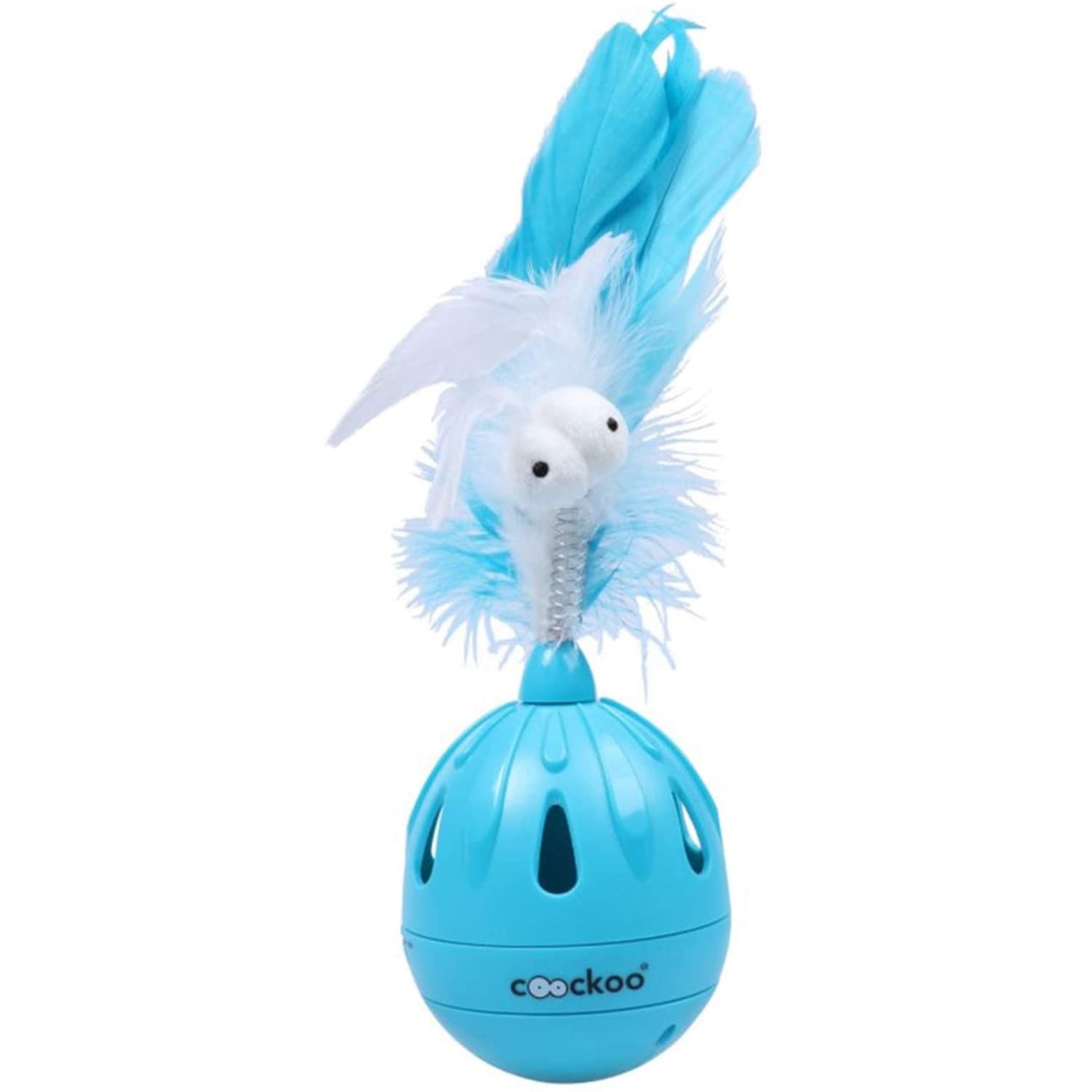 Cat Toy Mouse for filling with treats has a bell that makes noise when it moves 