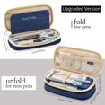 thumbnail image 1 of Big Capacity Pencil Pen Case Office College School Large Storage High Bag Pouch Holder Box Organizer,Blue, 1 of 6