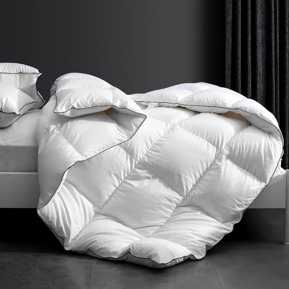 Luxury Down Feather Comforter Ultra Oversized King Size-Bed Comforters Duvet Insert-Soft Hotel Collection Comforter- Oversized King Size(120