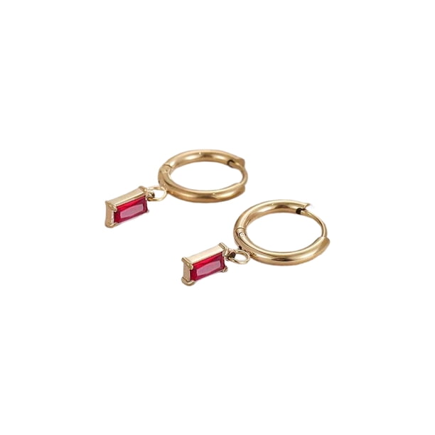 Pendientes de diamantes de imitación Minnieouse cristal rojo AP016297-04