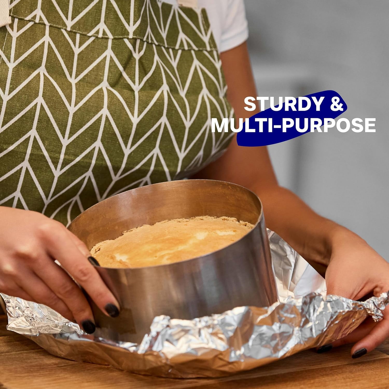 Nicole Home Collection Non-Stick Heavy Duty Aluminum Foil Roll, for Kitchen Use, Baking, Roasting, & Food Storage, 12” x 250’