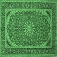 thumbnail image 1 of Ahgly Company Indoor Square Medallion Emerald Green Traditional Area Rugs, 8' Square, 1 of 4