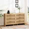 thumbnail image 2 of Durable Particle Board & Wood Arc Corner Rattan Cabinet / Versatile Storage for Various Items, 2 of 3