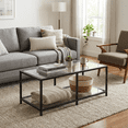 thumbnail image 1 of Mesa de Centro Vidrio Moderna Negro FurnitureR Moderno, 1 of 9