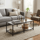 thumbnail image 1 of Mesa de Centro Vidrio Moderna Negro FurnitureR Moderno, 1 of 9