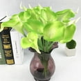 thumbnail image 3 of Sunxin Green Calla Lily Artificial Decorative Artificial Flower, Single Color 10Pc10Pc Artificial Flower Latex Real Bridal Wedding Bouquet Home Decoration, 3 of 5