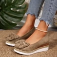thumbnail image 4 of oqasdz Women Casual Shoes Elegant Bow Design Solid Color Slip On Dressy Shoes Comfortable Breathable Work Business Wedding Shoes Outdoor Summer, 4 of 6