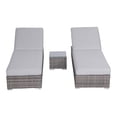 thumbnail image 2 of Living Source International Wicker/Rattan Chaise with Cushion in Gray, 2 of 4