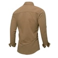 thumbnail image 4 of Men's Cotton Long Sleeve Work Shirt Casual Outdoor Cargo Shirt, 4 of 6