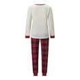 thumbnail image 5 of AceBaby Christmas Family Pajamas Matching Sets Plaid Tree Letter Print Holiday Loungewear Sleepwear PJs, 5 of 10