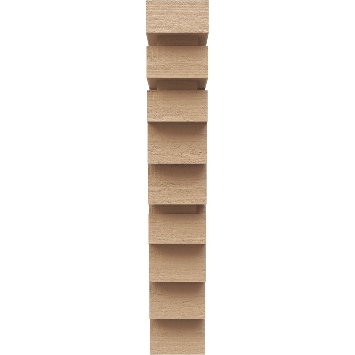 3"W x 6"D x 18"H Thin Landon Rough Cedar Woodgrain TimberThane Corbel, Primed Tan