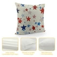 thumbnail image 4 of Shiartex 4th of July Pillow Cover Blue and Red Stars Throw Pillows Patriotic Independence Memorial Day Colorful Cushion Cases Outdoor Decorative Farmhouse for Sofa White, 4 of 5