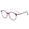 thumbnail image 1 of Minnieouse Montura para gafas de lectura, monturas para gafas flexibles, montura redonda antideslizante, soporte integrado para la nariz, rosa y Type2 NO2, 1 of 6
