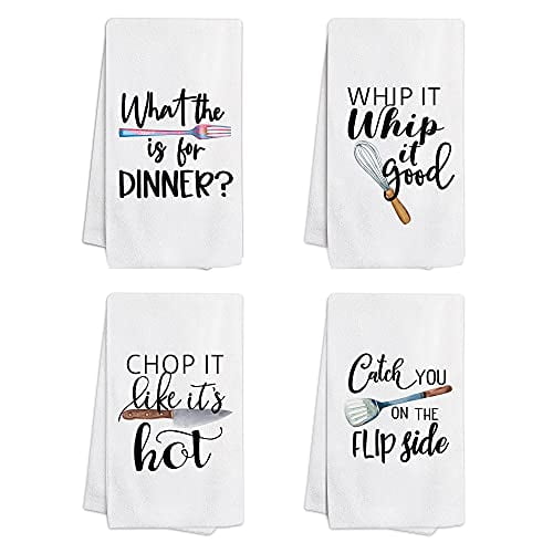 pinata Funny Kitchen Towels and Dishcloths Sets of 4 - Housewarming Gifts  for New Home - Kitchen Towels with Sayings - Kitchen Dish Towels for Drying  Dishes - Tea Towels, Hand Towels for Kit 