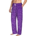 thumbnail image 2 of Balery Glitter Purple print Men's Pajama Pants,Ultra Lightweight Pjs,Lounge Pant-Large, 2 of 9